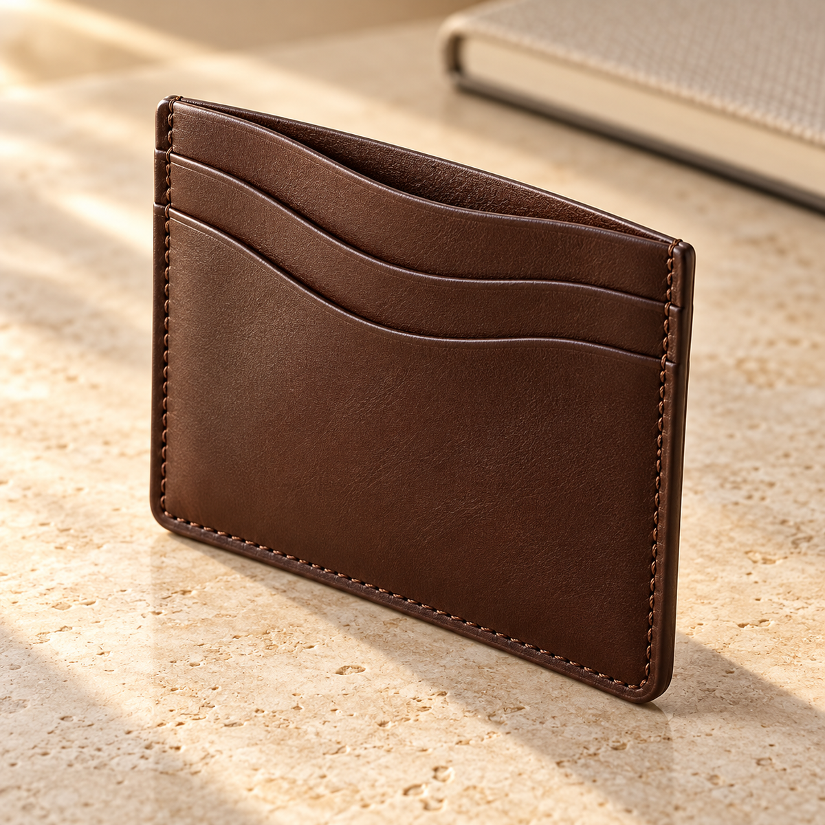 Curve Espresso Cardholder — original AI-generated design visualisation