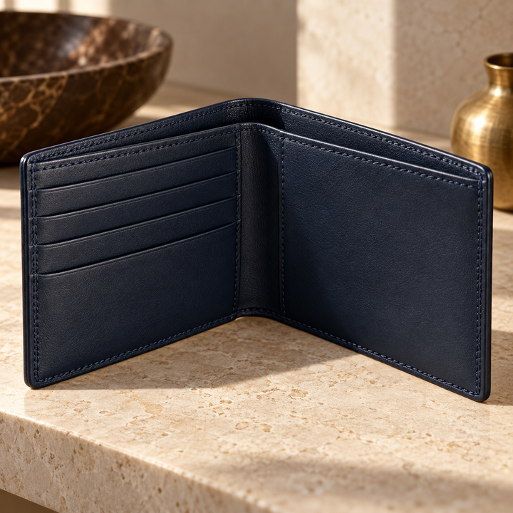 Folio Ink Bifold Wallet — original AI-generated design visualisation